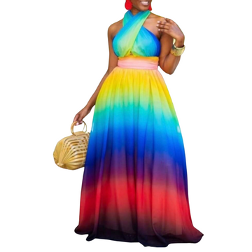 Flared Rainbow Dress